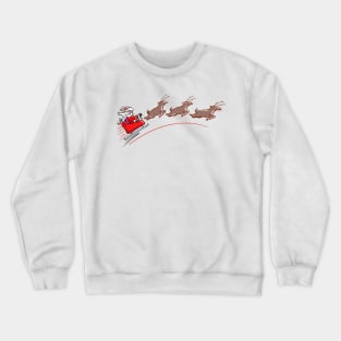 Santa Speeding across the skies Crewneck Sweatshirt